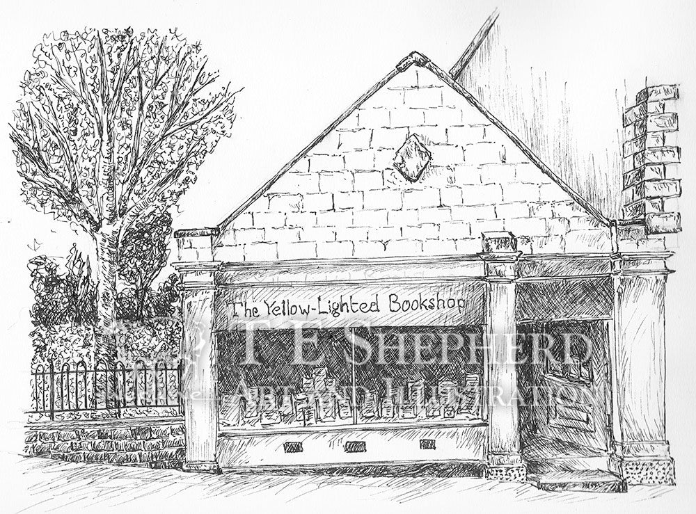 The Yellow-Lighted Bookshop, Nailsorth, Gloucestershire *Original*