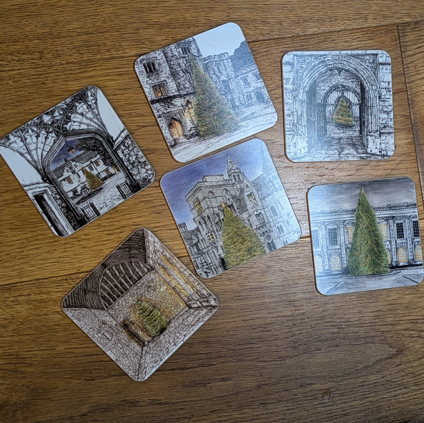 Set of 6 Oxford Coasters