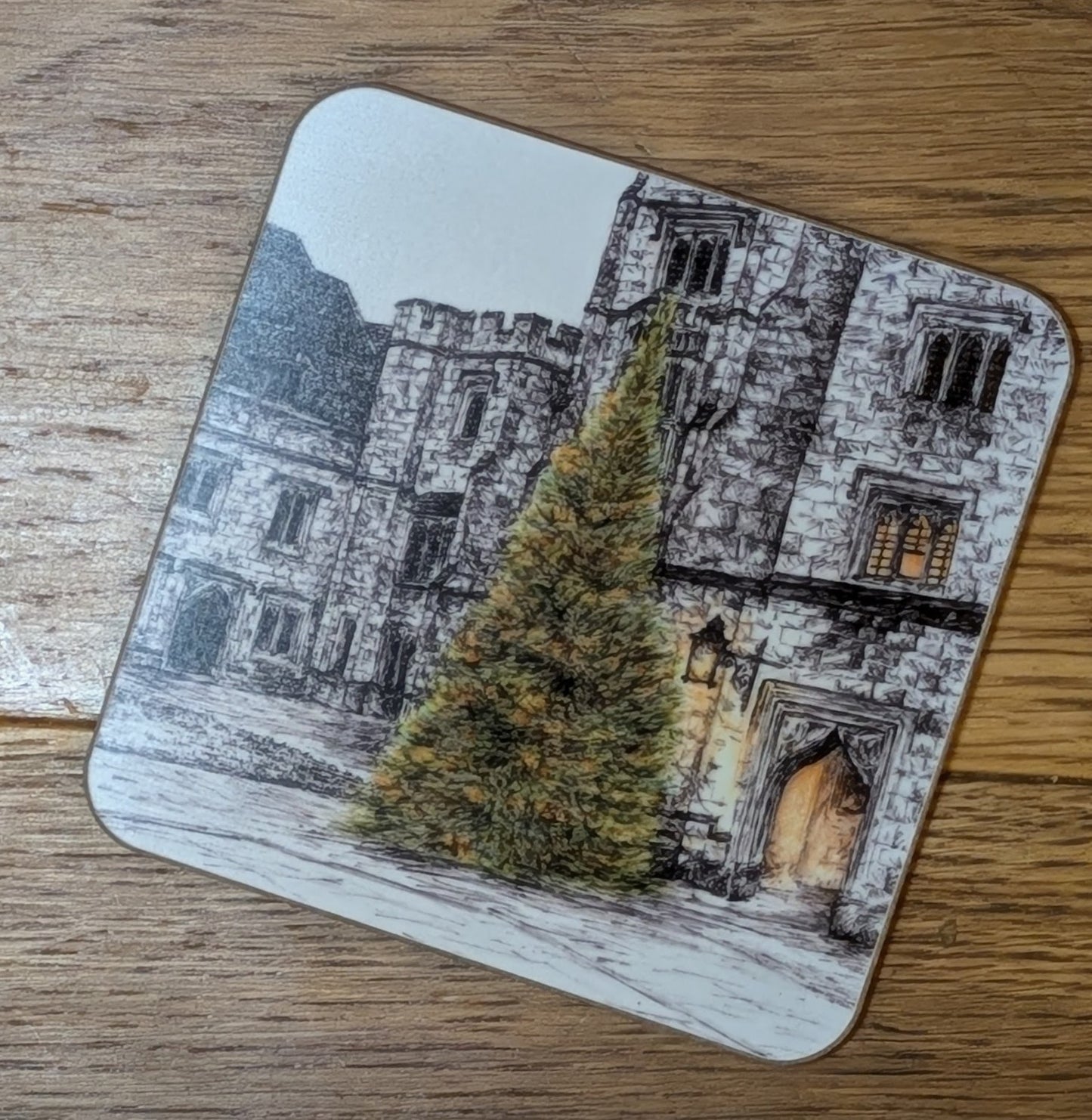 Magdalen College Christmas Tree coaster