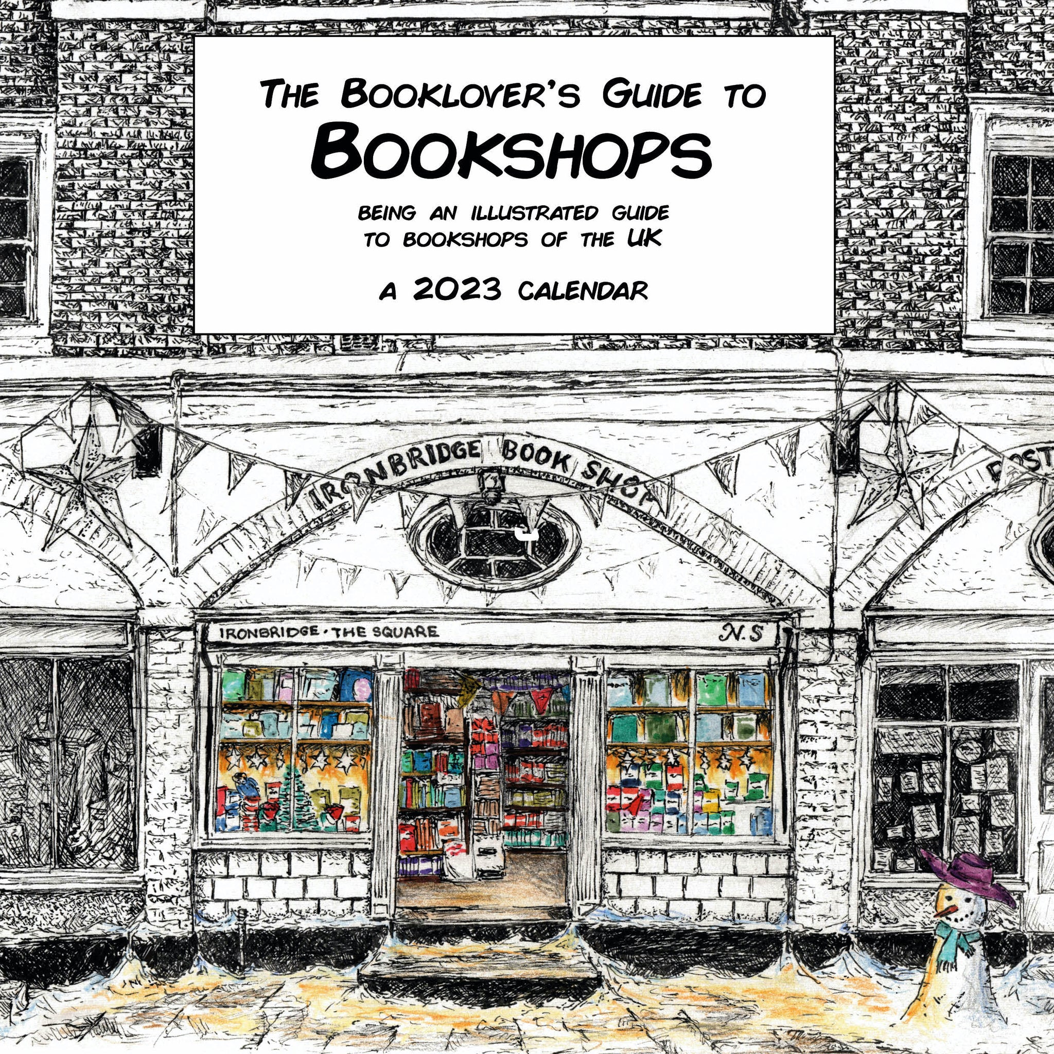 The Booklover's Guide to Bookshops 2023 Wall Calendar