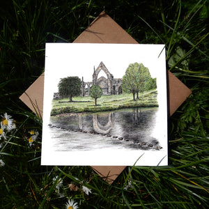 Bolton Abbey and Stepping Stones, North Yorkshire Greeting Card