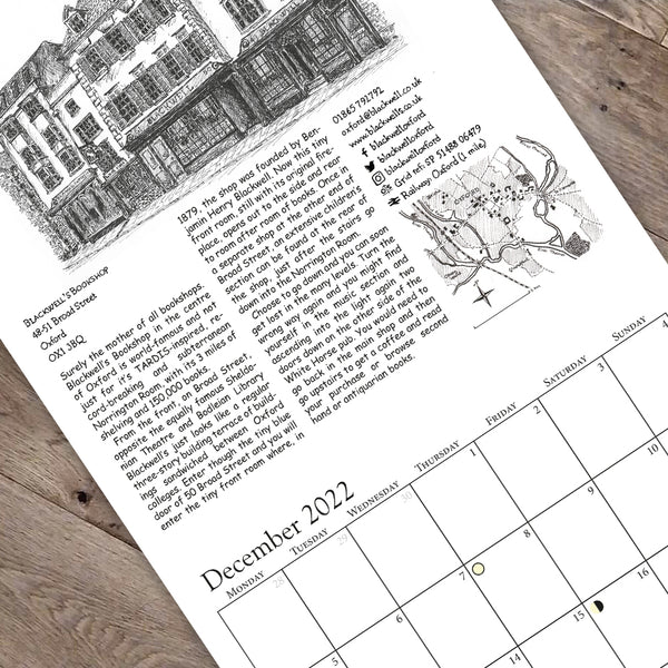 The Booklover's Guide to Bookshops 2022 Wall Calendar