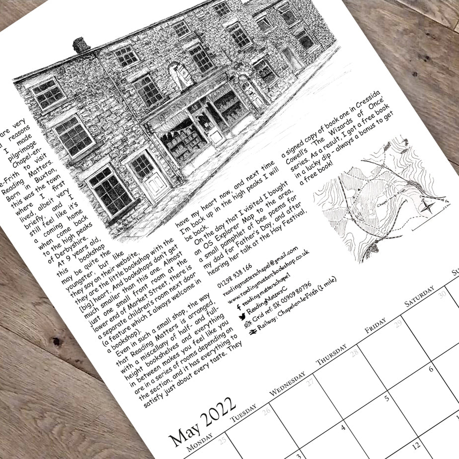 The Booklover's Guide to Bookshops 2022 Wall Calendar